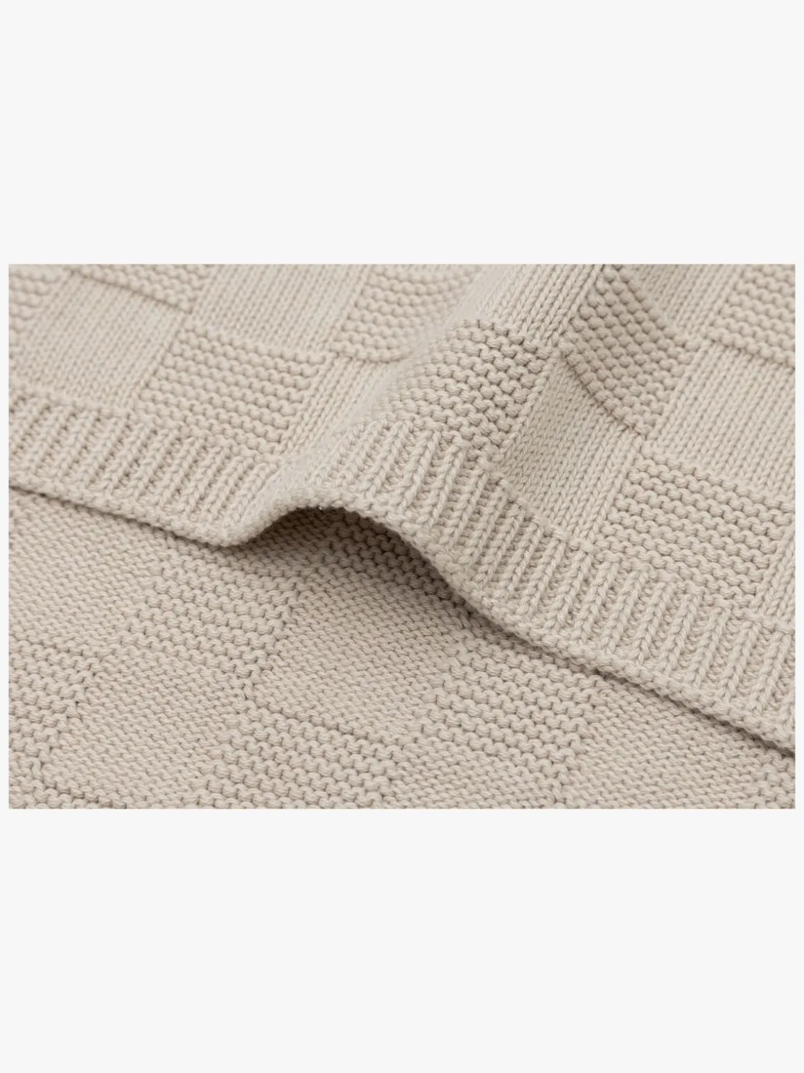 Jollein Tæppe 75x100 cm Box Knit, Warm Sand