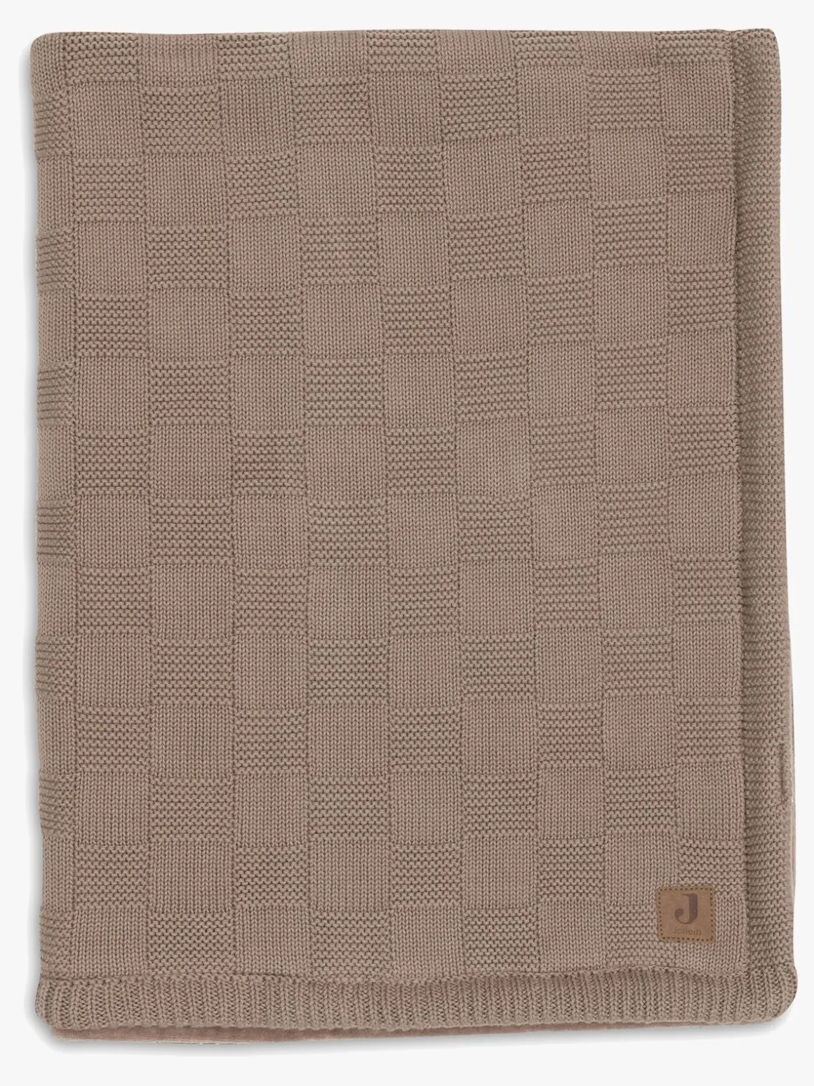 Jollein Tæppe 75x100 cm Box Knit/Velvet, Milky Coffee