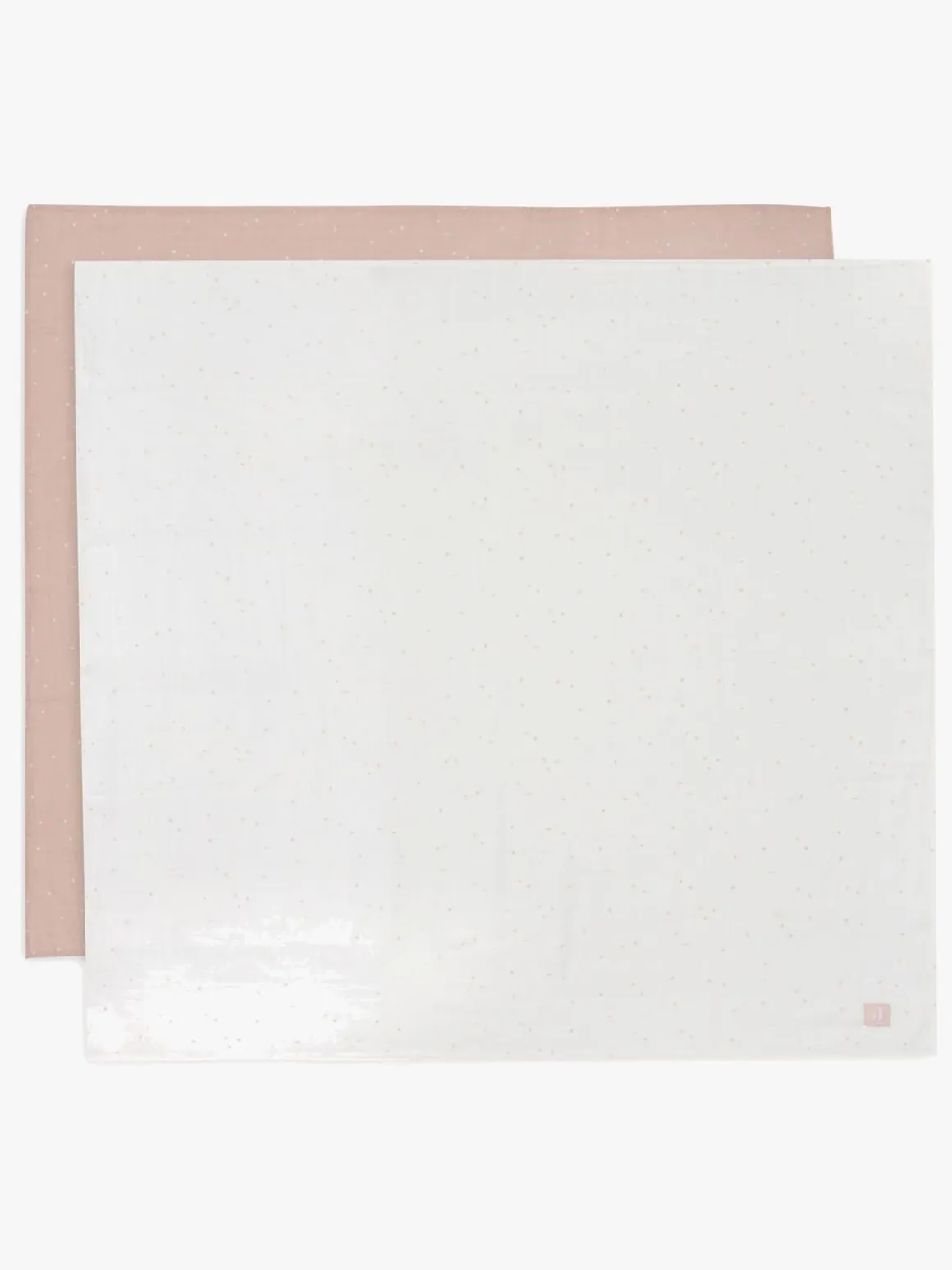 Jollein Tæpper/ Stofbleer i Musselin Twinkling 2-pak, Off white/Wild Rose