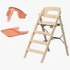 KAOS Klapp Højstol Recycled inkl. Beskyttelsesbøjle & Bakke, Desert Sand/Terracotta Pink