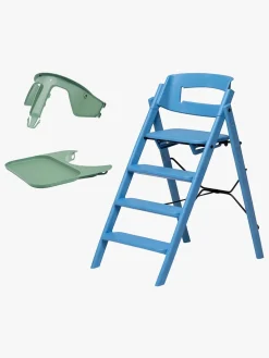 KAOS Klapp Højstol Recycled inkl. Beskyttelsesbøjle & Bakke, Swedish Blue/Mineral Green