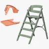 KAOS Klapp Højstol Recycled inkl. Beskyttelsesbøjle & Bakke, Mineral Green/Terracotta Pink