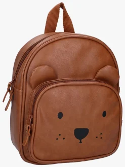Kidzroom Vegan Leather Rygsæk Beary Excited, Brun