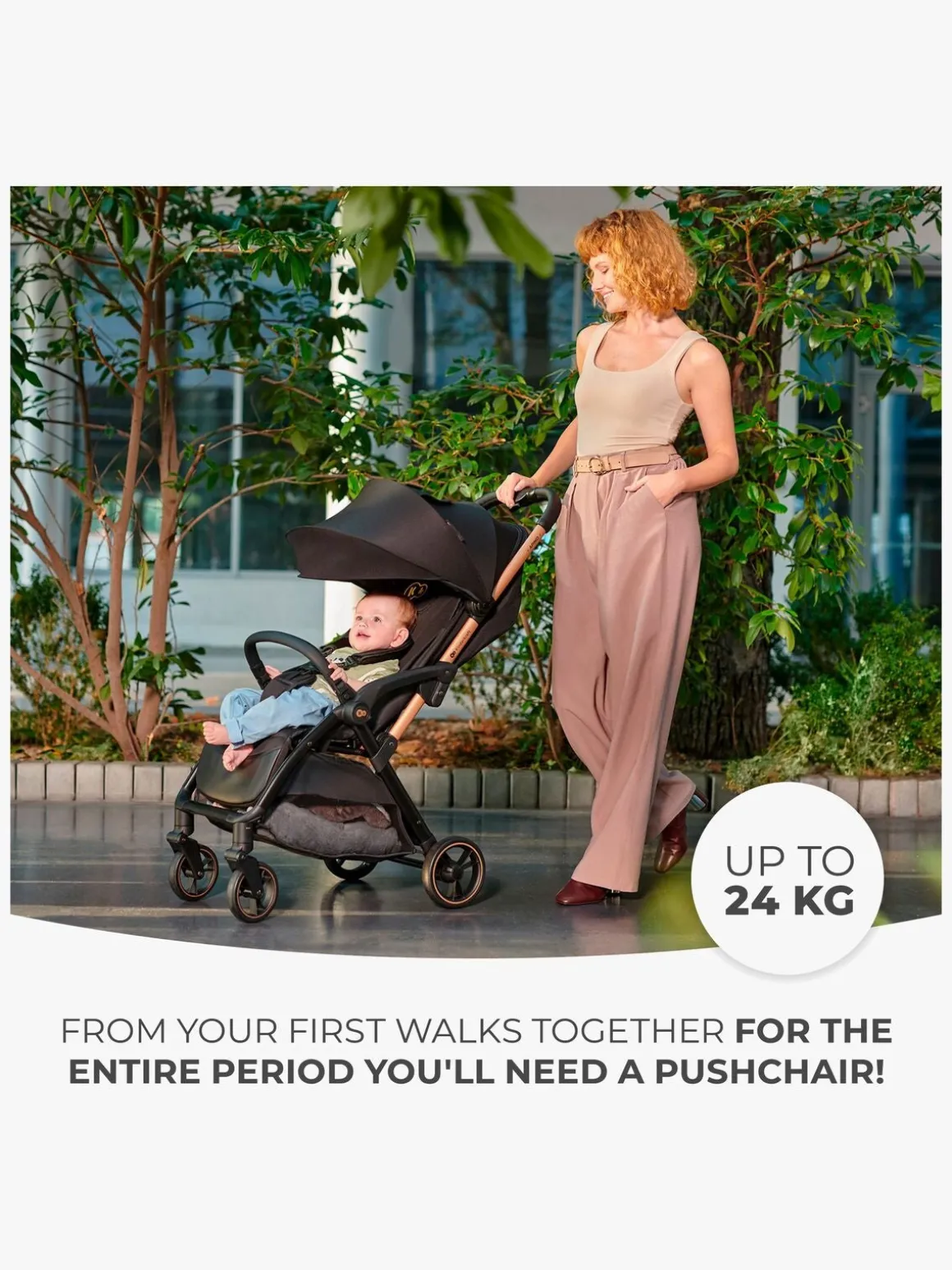 Kinderkraft APINO Klapvogn, Dove Grey