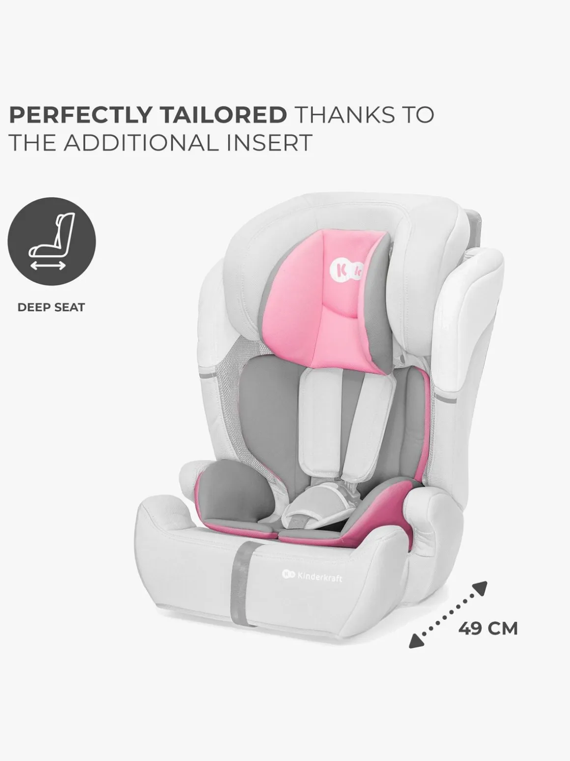 Kinderkraft COMFORT UP i-Size Autostol, Pink