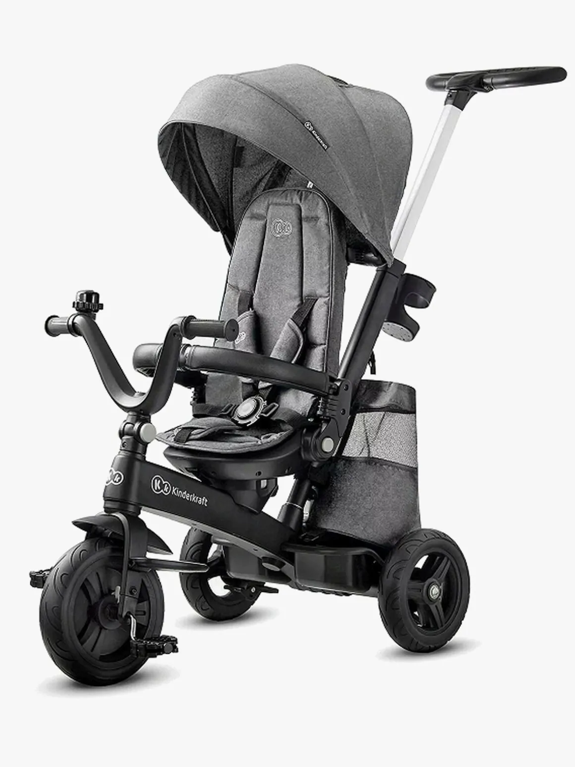 Kinderkraft EASYTWIST Platinum Trehjulet Cykel, Grå