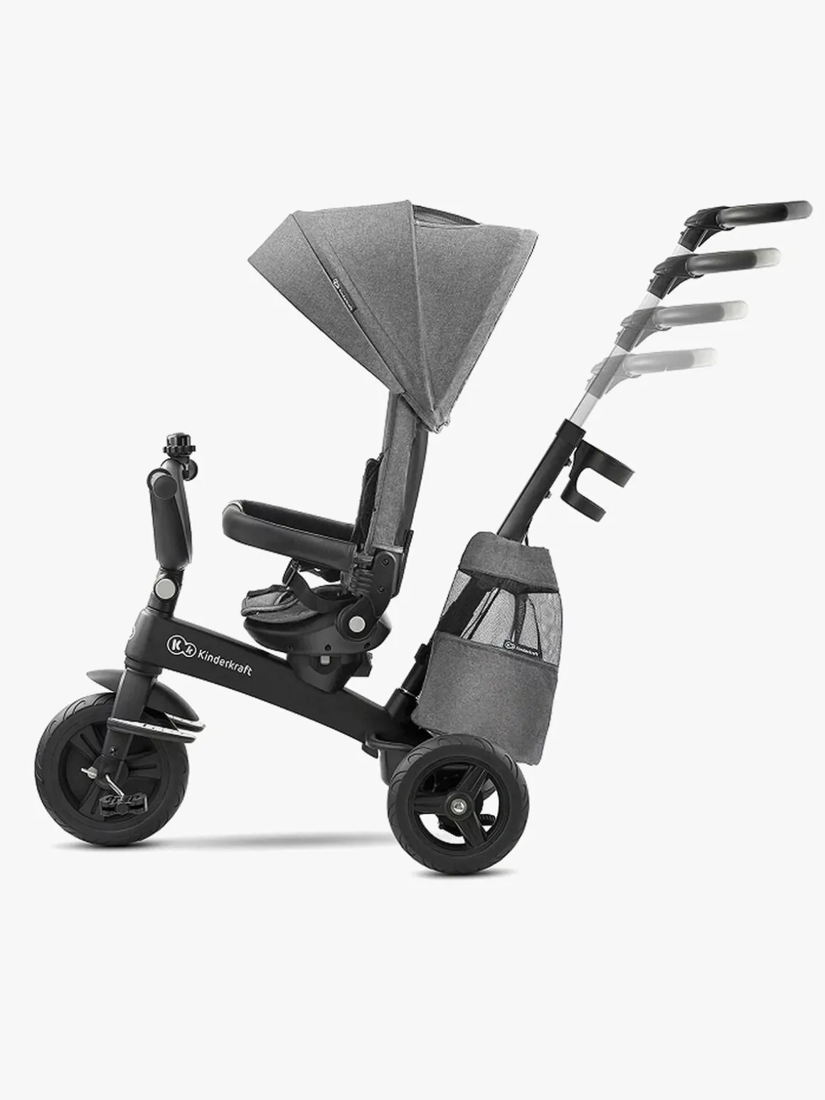 Kinderkraft EASYTWIST Platinum Trehjulet Cykel, Grå