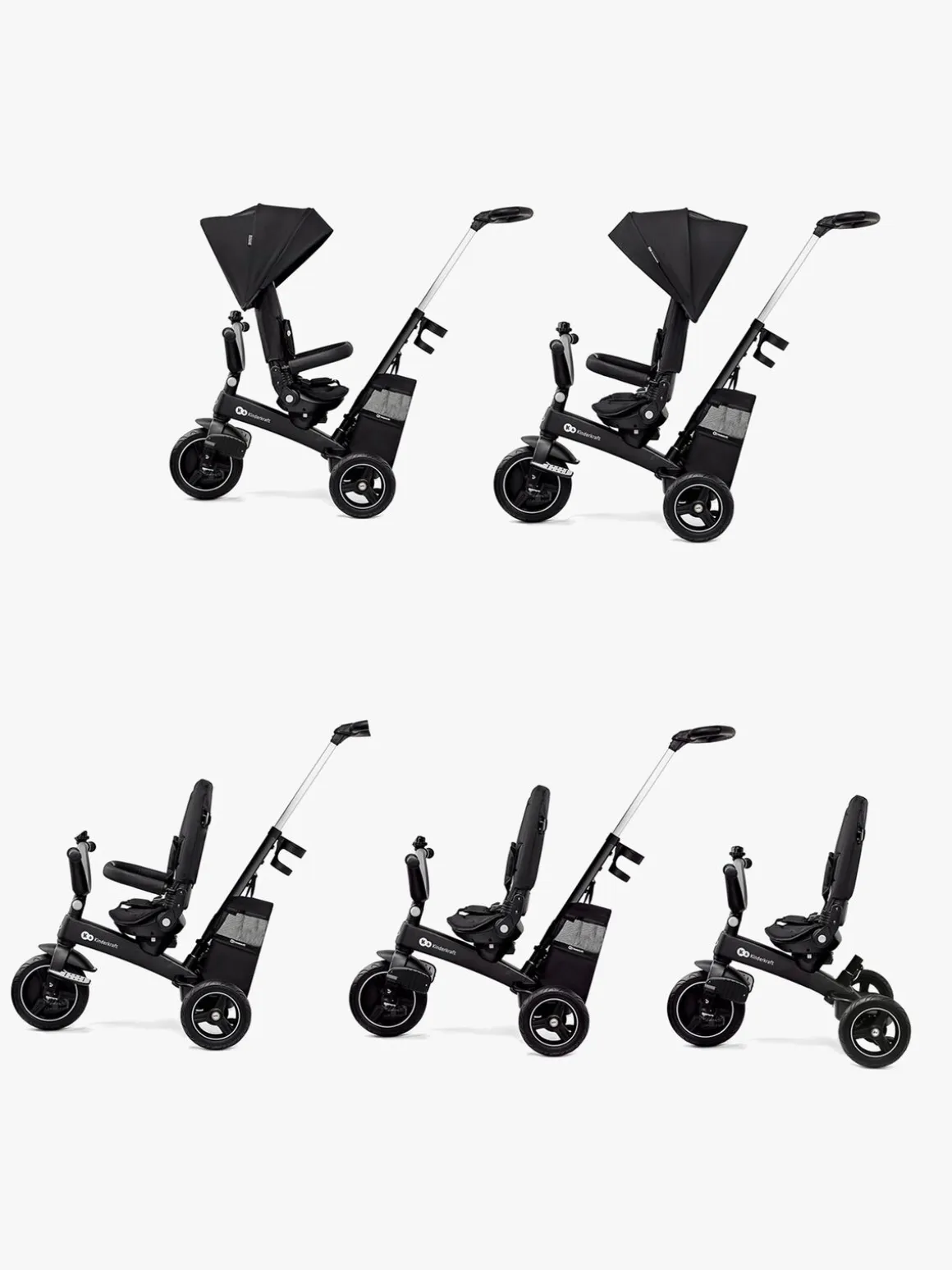 Kinderkraft EASYTWIST Trehjulet Cykel, Sort