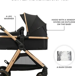 Kinderkraft ESME 2-in-1 Duovogn, Pure Black