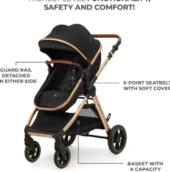 Kinderkraft ESME 2-in-1 Duovogn, Pure Black