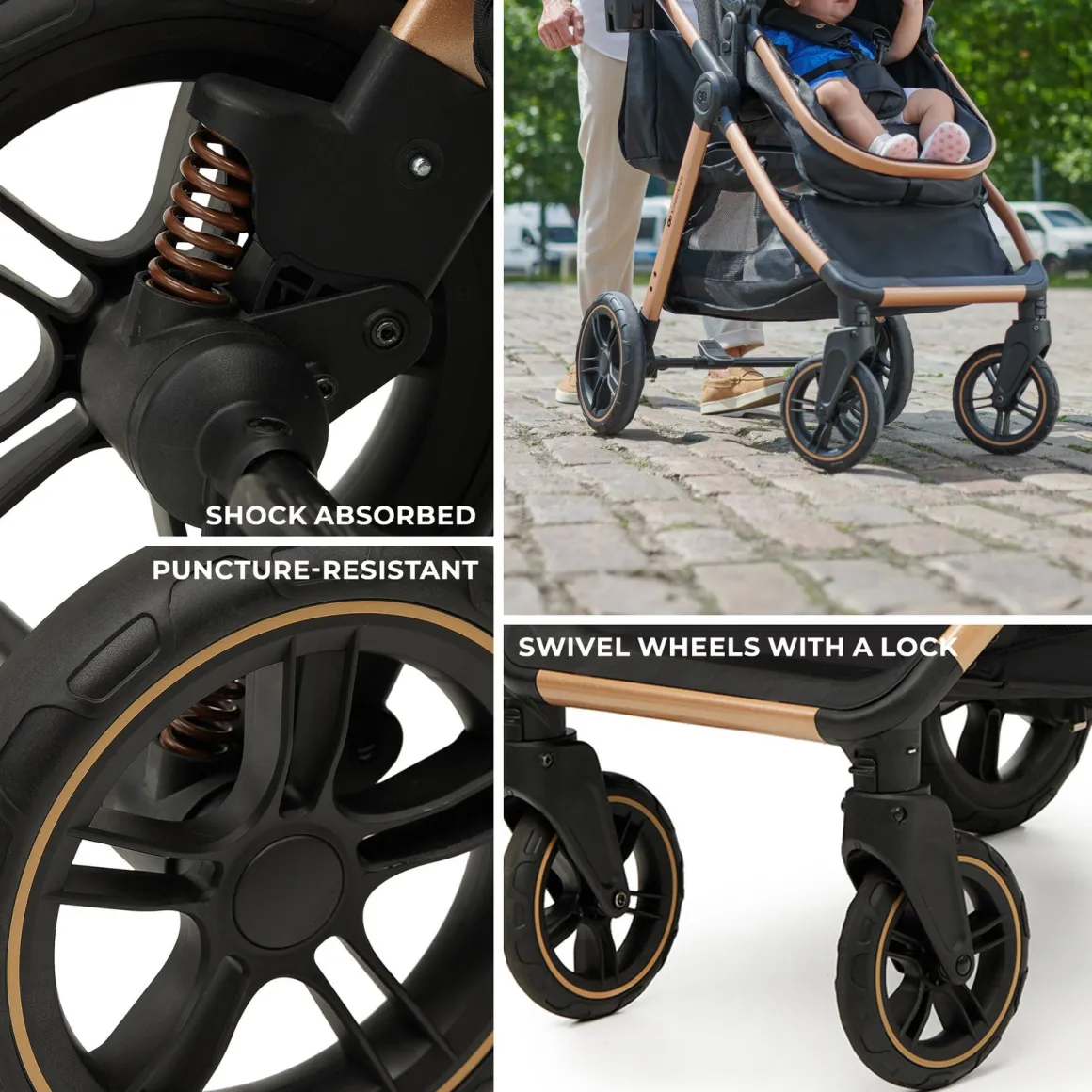 Kinderkraft ESME 2-in-1 Duovogn, Pure Black