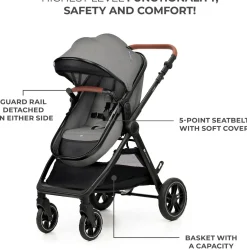 Kinderkraft ESME 2-in-1 Duovogn, Moonlight Grey