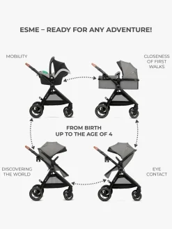 Kinderkraft ESME 2-in-1 Duovogn, Moonlight Grey