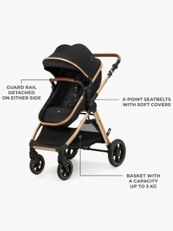 Kinderkraft ESME PRO 3-in-1 Duovogn Travelsystem, Pure Black