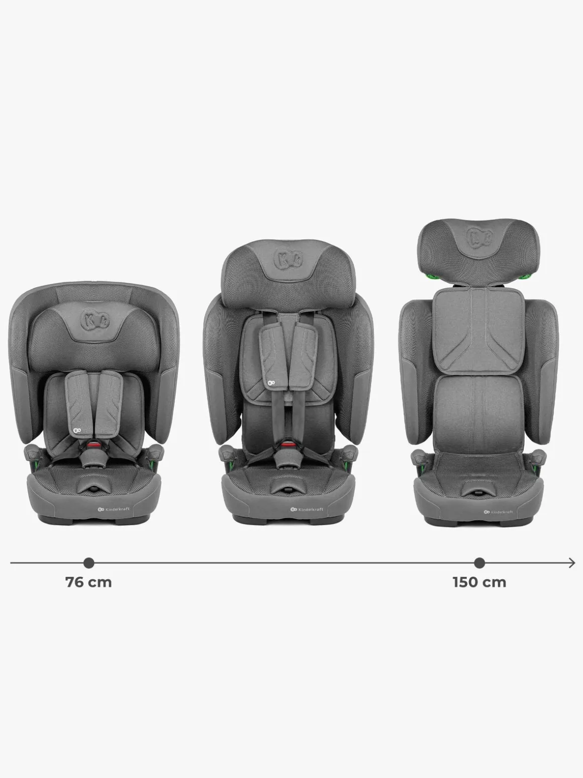 Kinderkraft FIX2GO i-Size Autostol, Grey