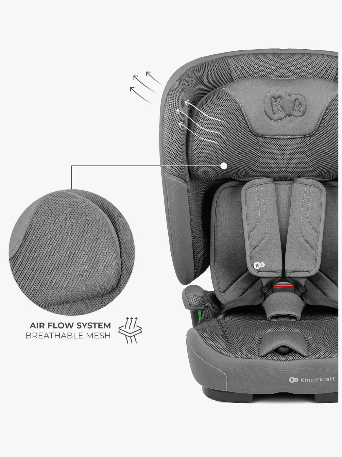 Kinderkraft FIX2GO i-Size Autostol, Grey