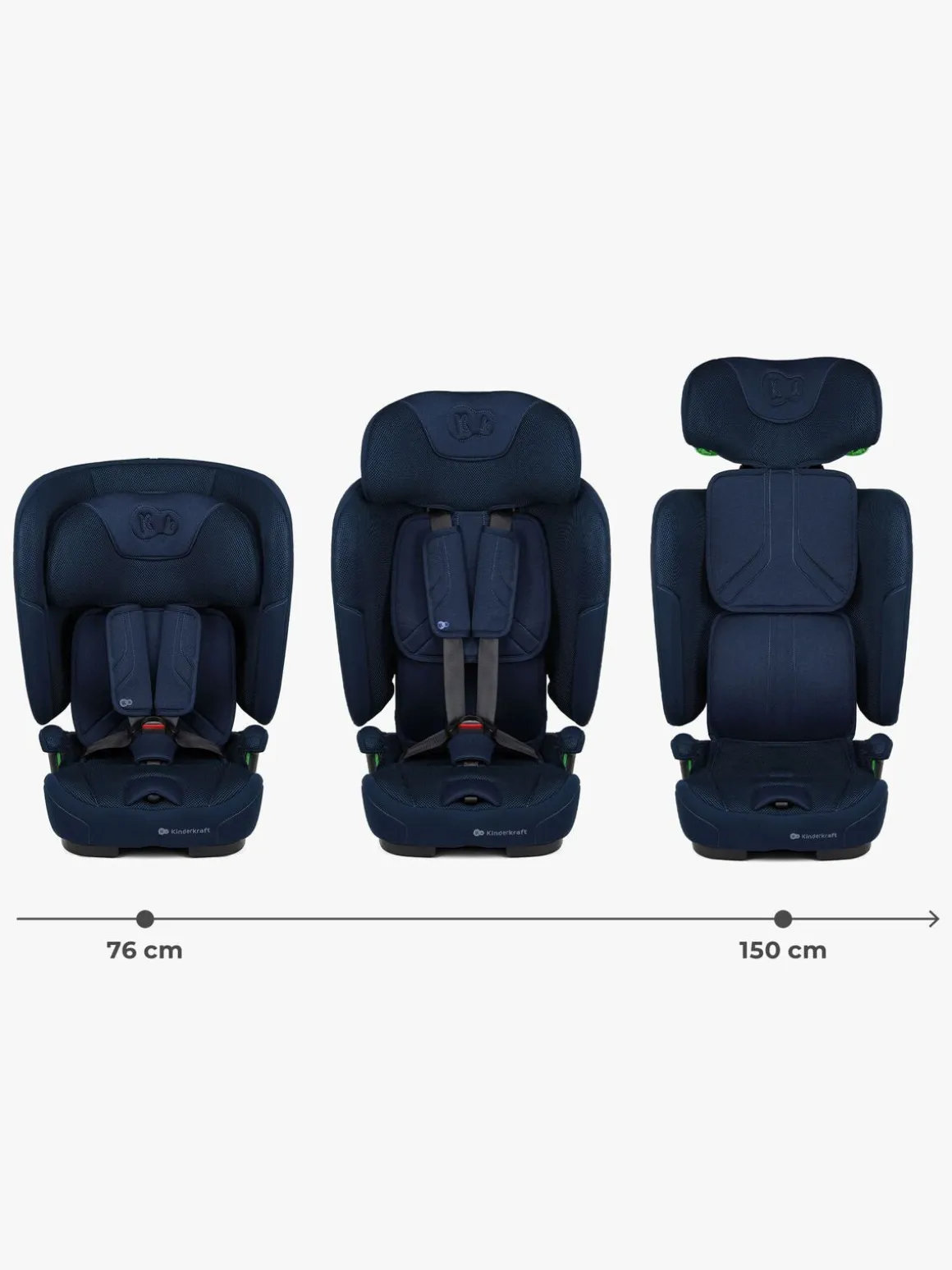 Kinderkraft FIX2GO i-Size Autostol, Navy