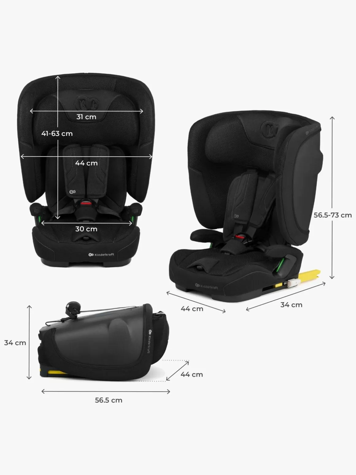 Kinderkraft FIX2GO i-Size Autostol, Black