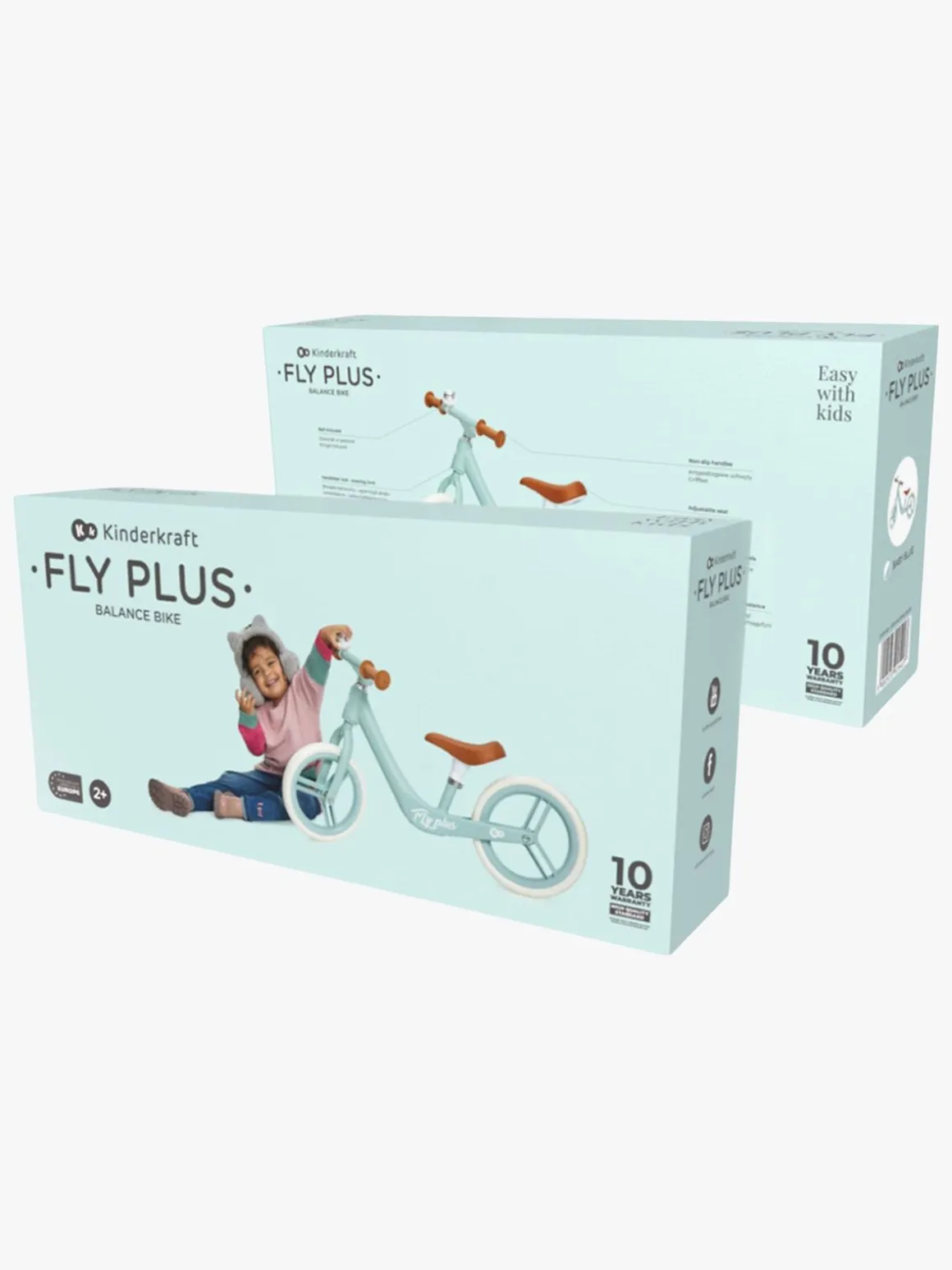 Kinderkraft FLY PLUS Løbecykel, Blå