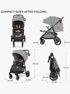 Kinderkraft GRANDE PLUS Klapvogn, Grey