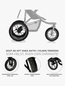 Kinderkraft HELSI 2 Terrænvogn, Grey