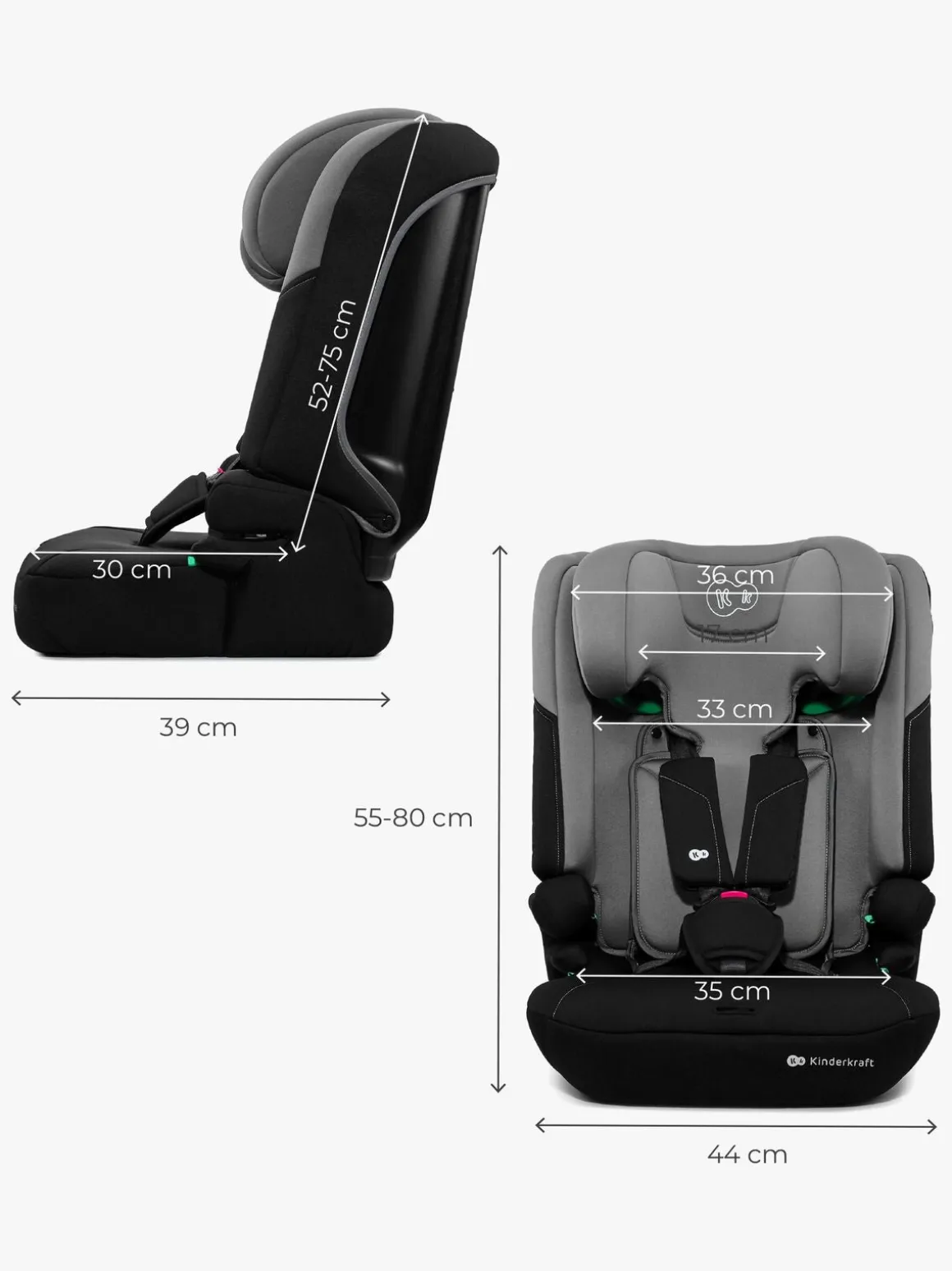 Kinderkraft I-COMFY i-Size Autostol, Dark Grey