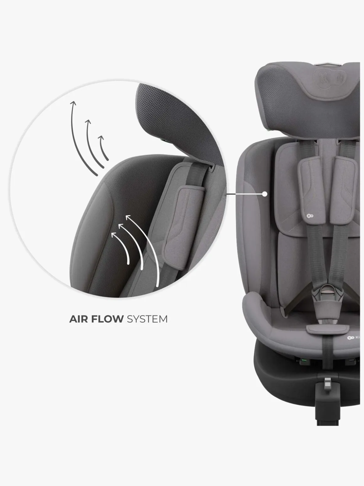 Kinderkraft I-FIX ENDURA SAFE Autostol, Grey