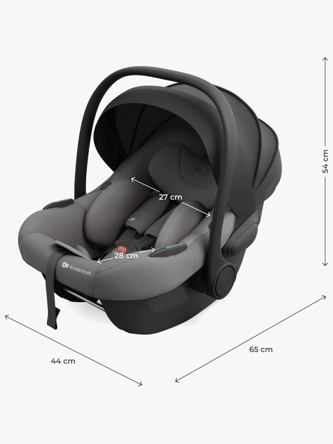 Kinderkraft I-LITE Autostol Baby, Cool Grey
