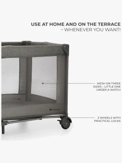 Kinderkraft JOY 2 Weekendseng med Tilbehør, Dark Grey