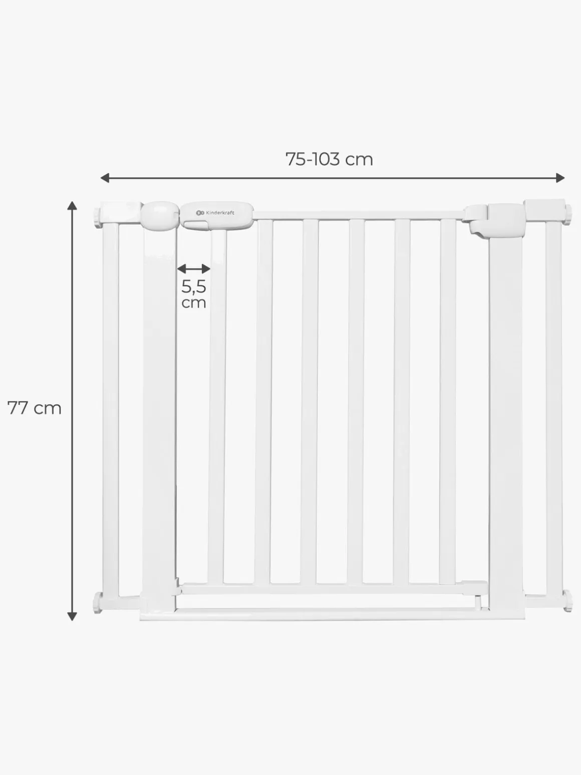 Kinderkraft LOCK&GO Sikkerhedsgitter, White