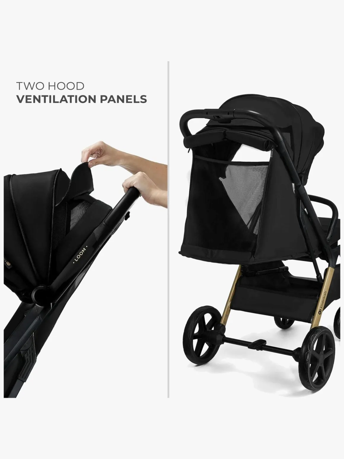 Kinderkraft Loom Klapvogn, Ink Black