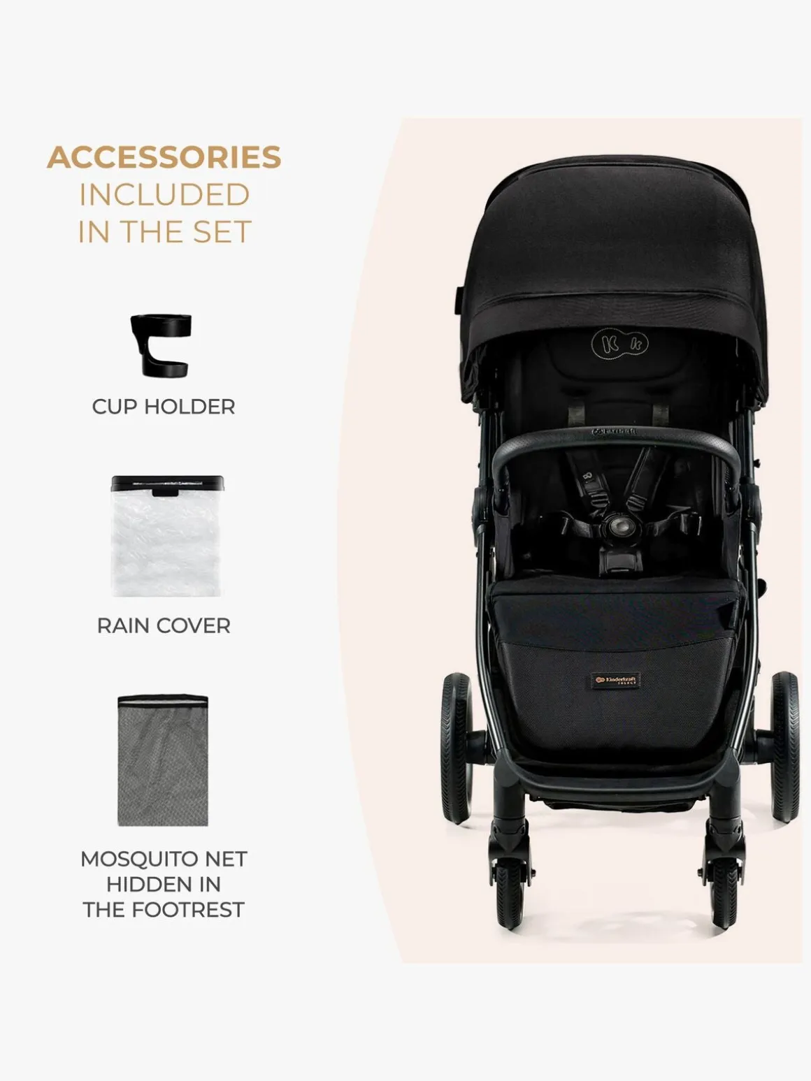 Kinderkraft MITZY Klapvogn, Ink Black