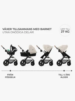 Kinderkraft MOOV 2 Air 3-in-1 Kombivogn, Moonlight Grey