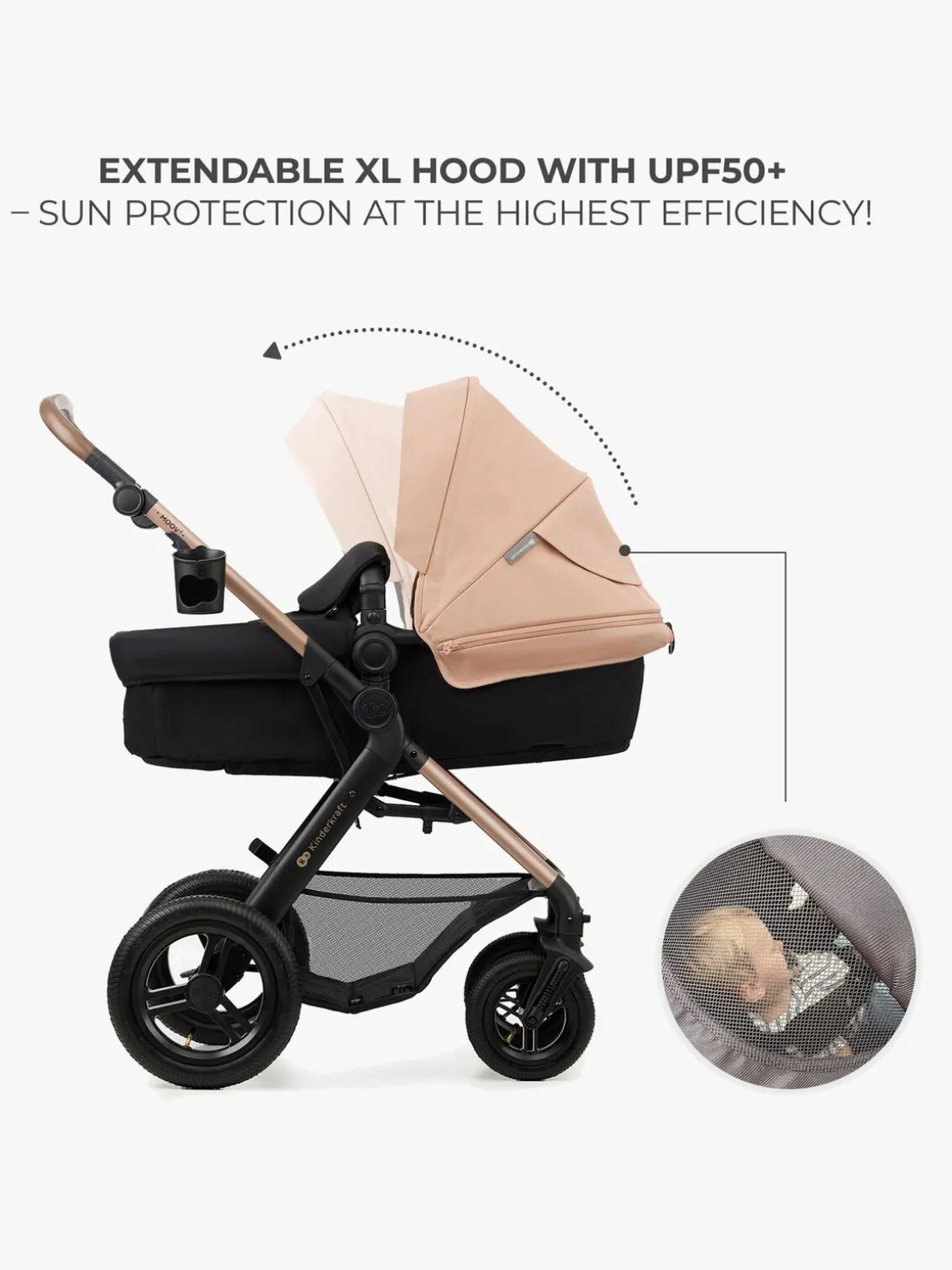 Kinderkraft MOOV 2 4-in-1 Air Duovogn, Sand Beige