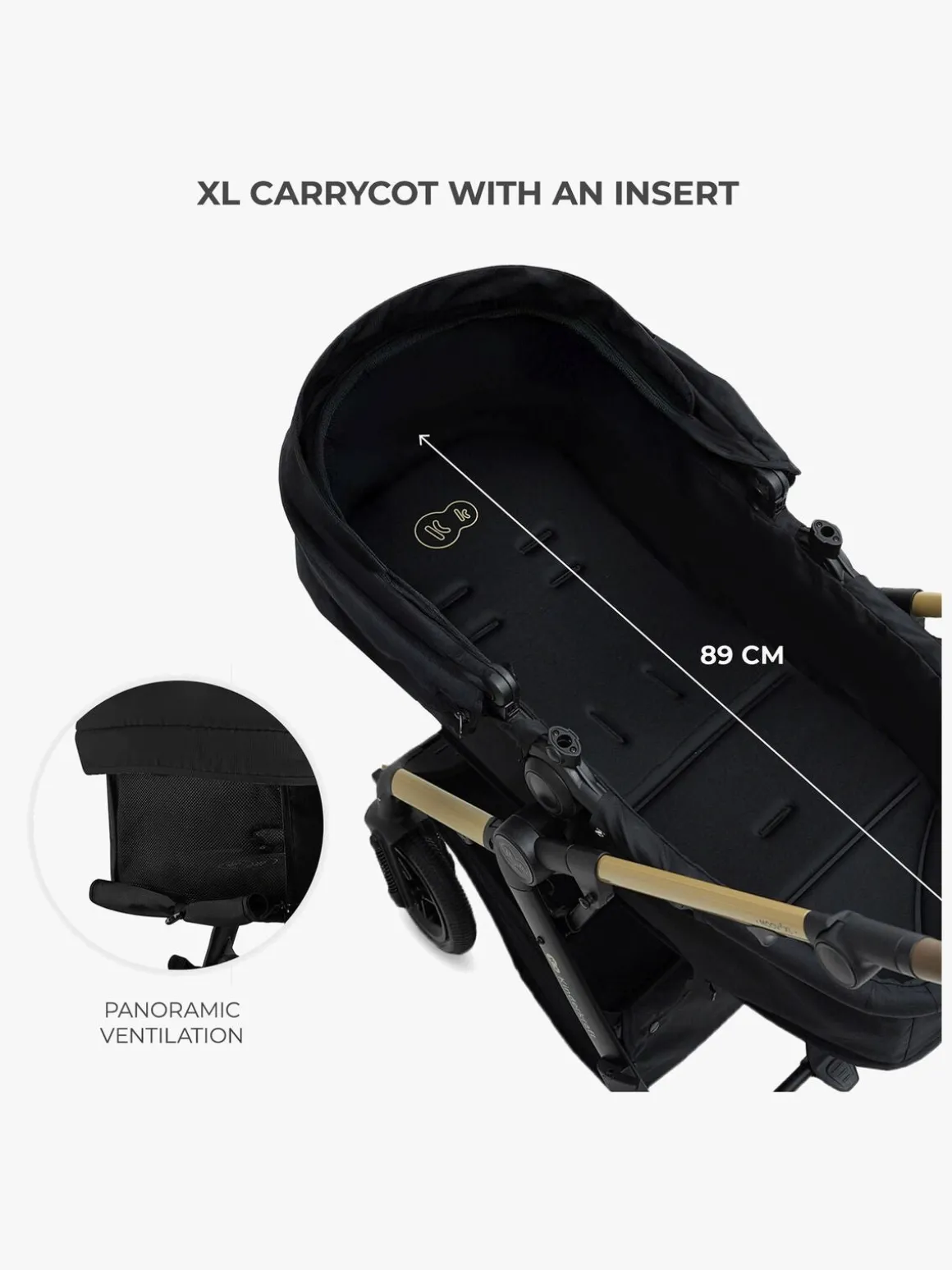 Kinderkraft MOOV 2 XL Air Kombivogn, Pure Black