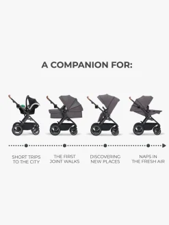 Kinderkraft Multifunctional 3-in-1 B-Tour Mink Pro Kombivogn, Dark Grey