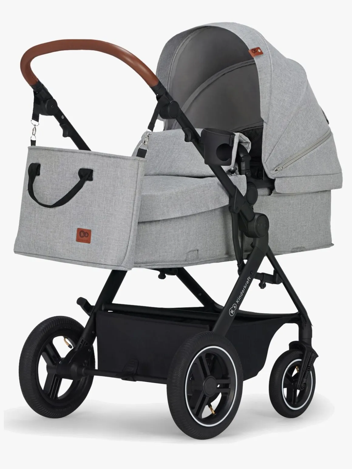 Kinderkraft Multifunctional 3-in-1 B-Tour Mink Pro Kombivogn, Light Grey