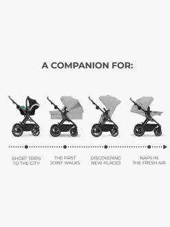Kinderkraft Multifunctional 3-in-1 B-Tour Mink Pro Kombivogn, Light Grey