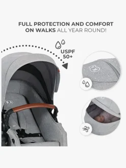 Kinderkraft Multifunctional 3-in-1 B-Tour Mink Pro Kombivogn, Light Grey