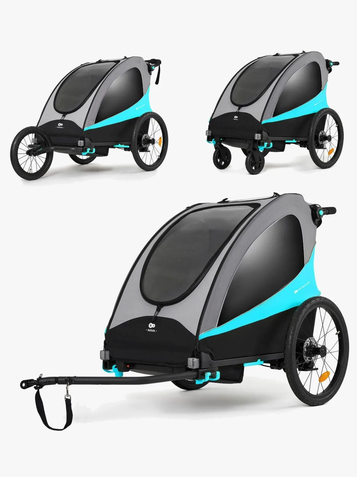 Kinderkraft Nava Cykelanhænger, Hawaiian Blue