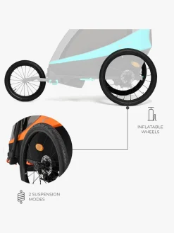 Kinderkraft Nava Cykelanhænger, Hawaiian Blue