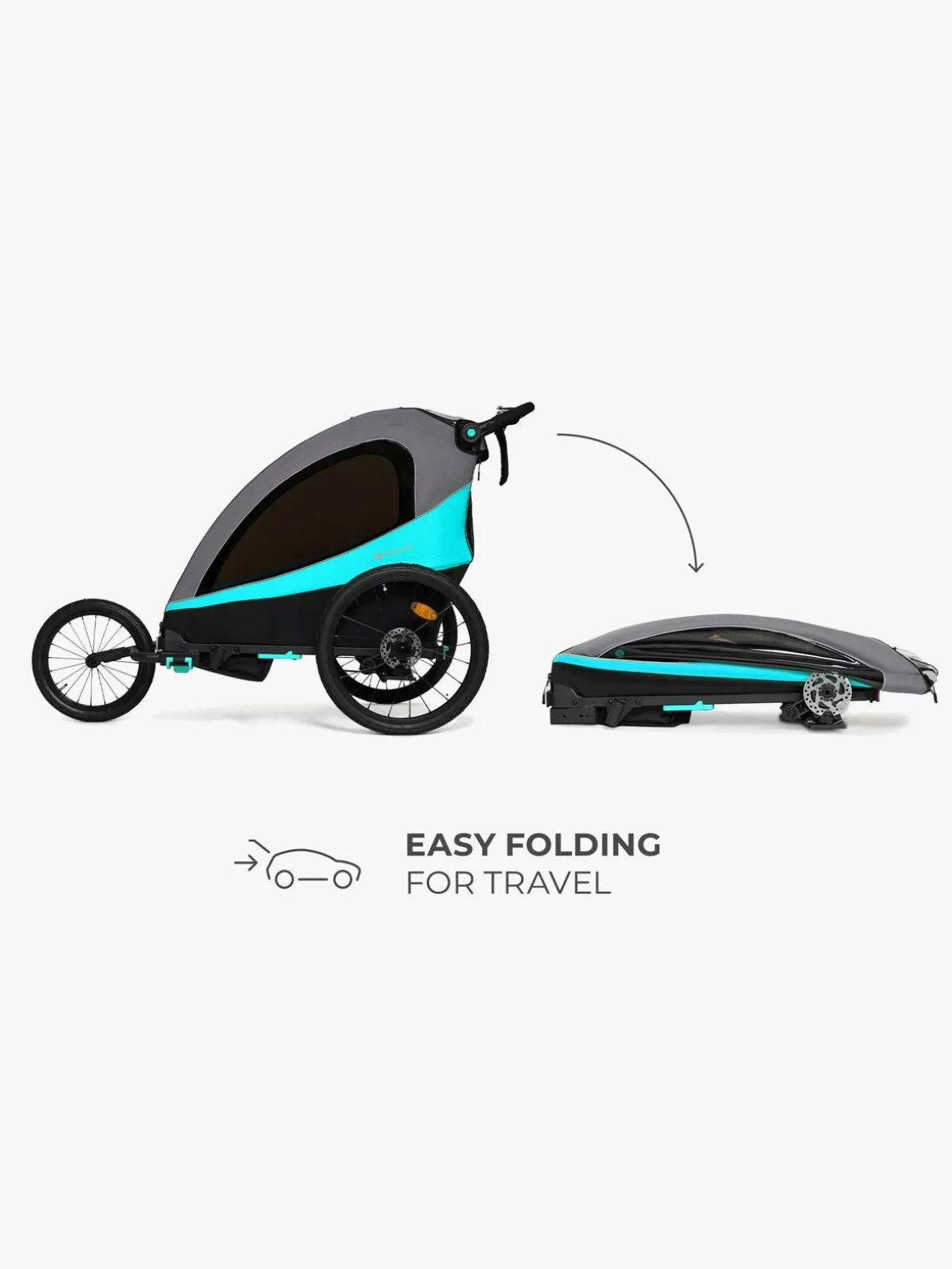 Kinderkraft Nava Cykelanhænger, Hawaiian Blue