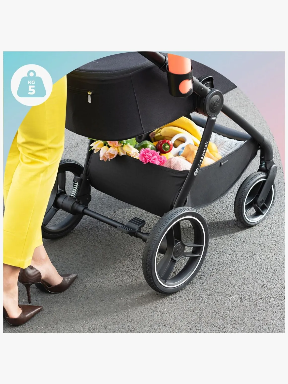 Kinderkraft NEA 2-in-1 Duovogn, Midnight Black