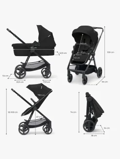 Kinderkraft NEWLY Mink Pro Kombivogn 4-i-1, Classic Black
