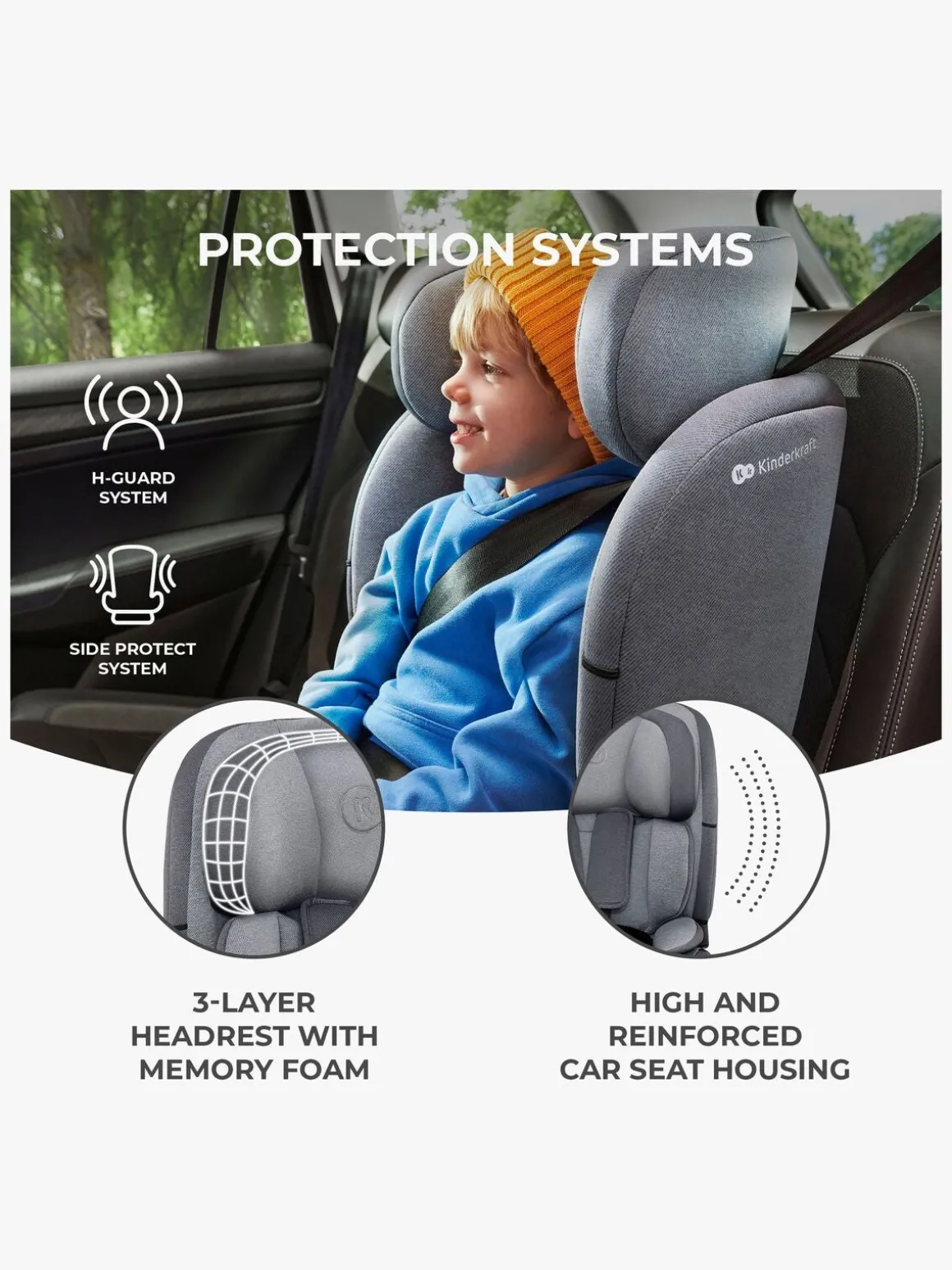 Kinderkraft ONETO3 i-Size Autostol, Cool Grey