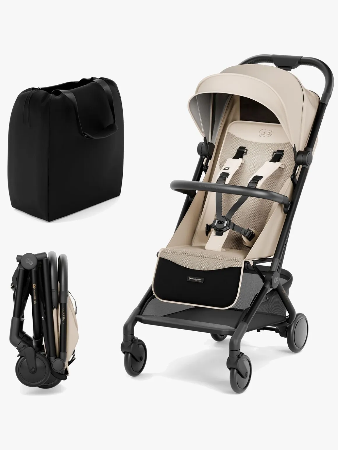 Kinderkraft PILOT 2 Klapvogn, Soft Beige