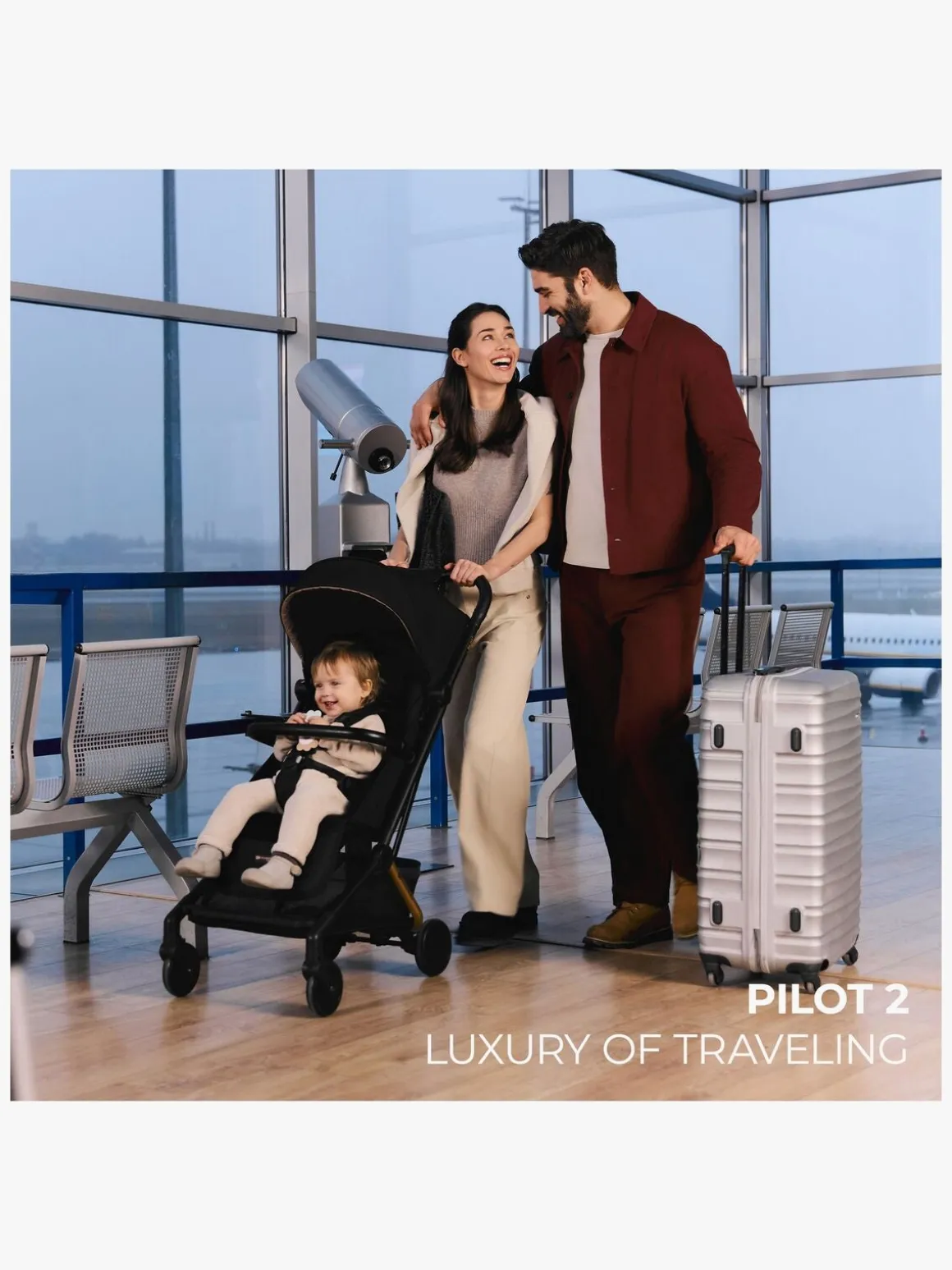 Kinderkraft PILOT 2 Klapvogn, Platinum Gray