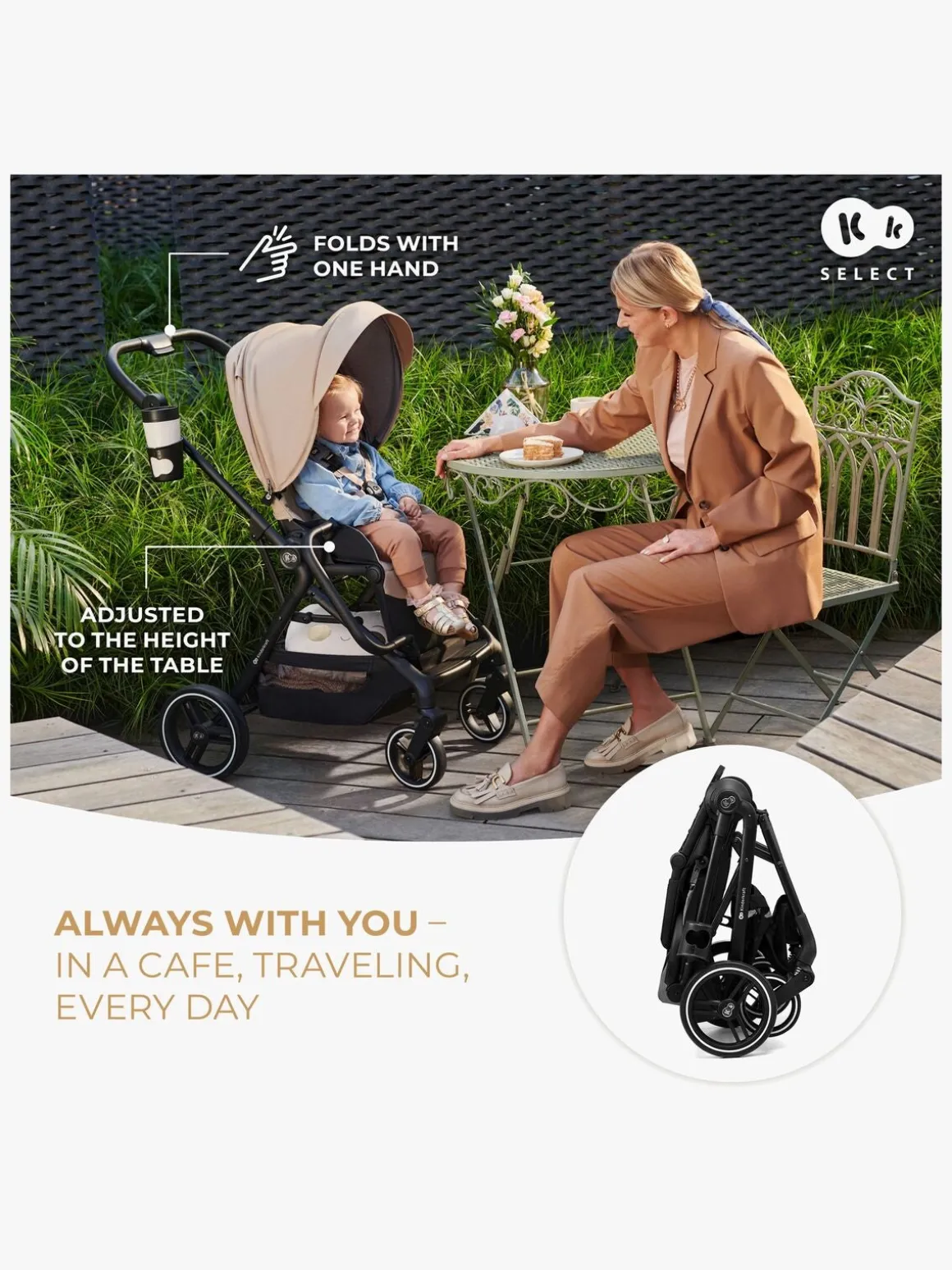 Kinderkraft YOXI 2-in-1 Duovogn, Pure Black