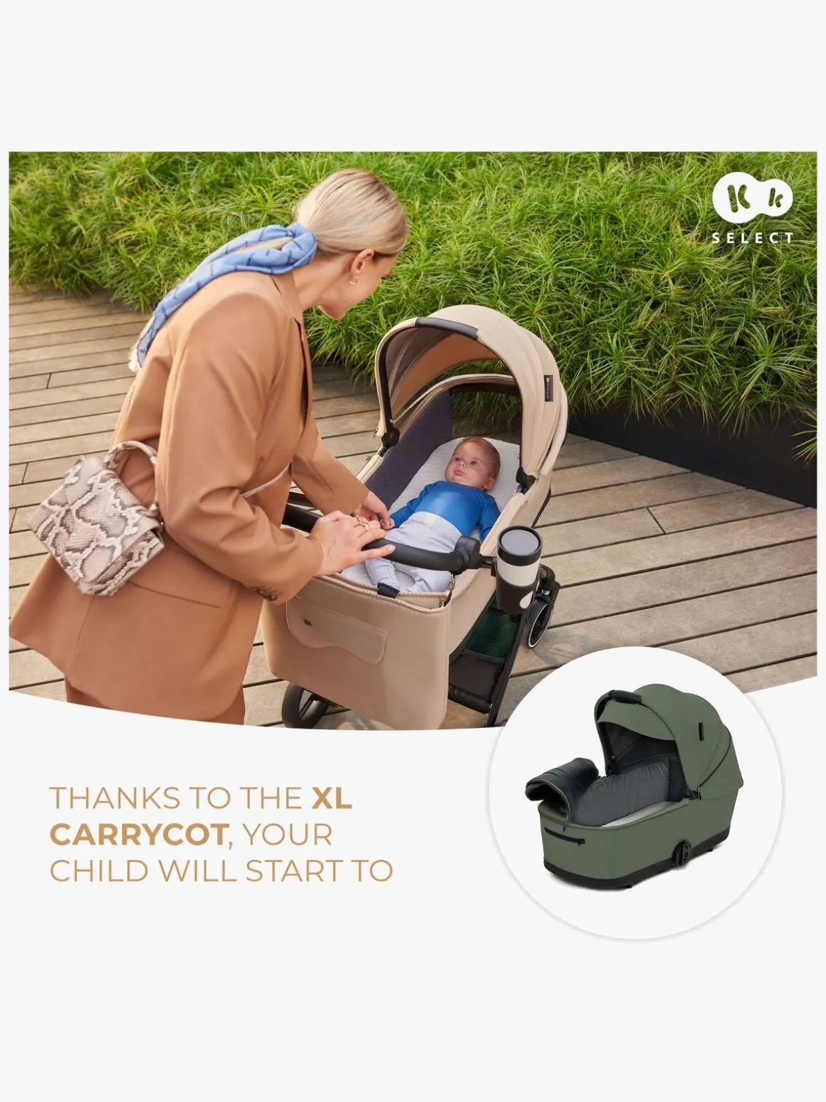 Kinderkraft YOXI 2-in-1 Duovogn, Mystic Green