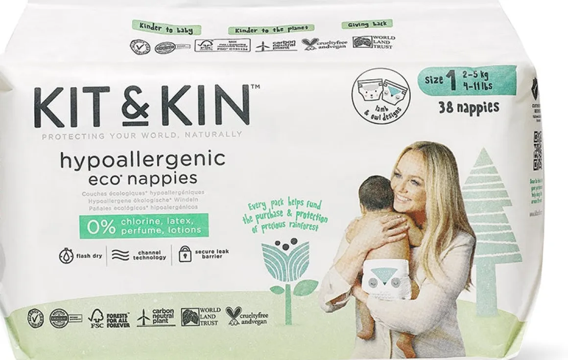 Kit & Kin Eco Bleer Str. 1 2-5 kg 38-pak
